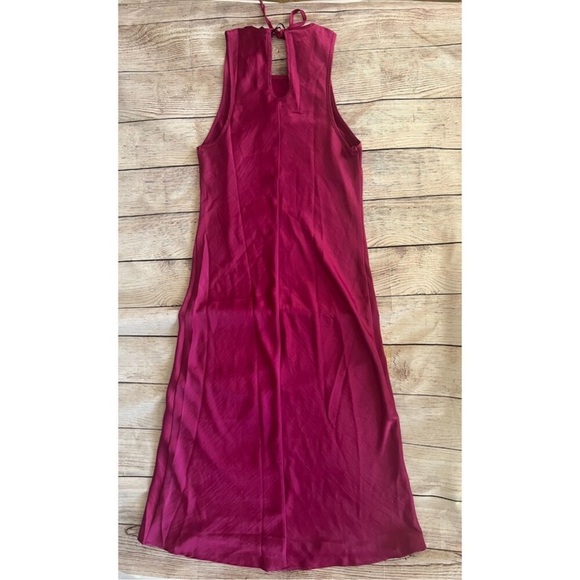 NWT House of Harlow 1960 Deep Pink Magenta/Raspberry Satin Bias Cut Dress - Picture 4 of 12